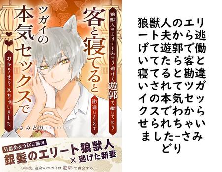 狼獣人のエリート夫から逃げて遊郭で働いてたら客と寝てると勘違いされてツガイの本気セックスでわからせられちゃいました【さみどり】（電書バト）