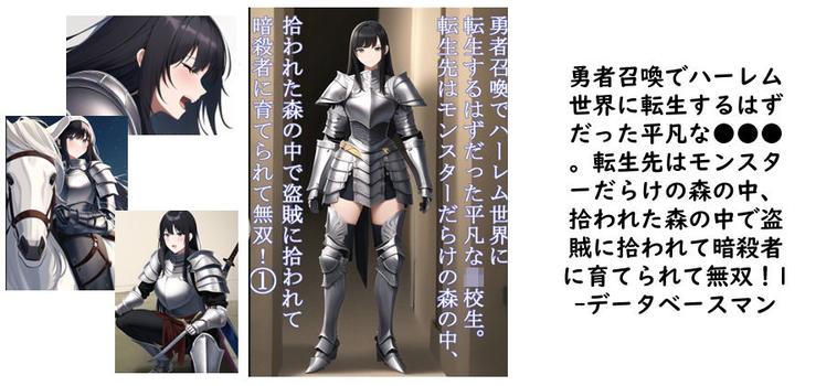 勇者召喚でハーレム世界に転生するはずだった平凡な●●●。転生先はモンスターだらけの森の中、拾われた森の中で盗賊に拾われて暗殺者に育てられて無双！1【データベースマン】（オリジナル同人）