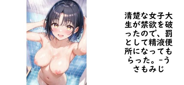 清楚な女子大生が禁欲を破ったので、罰として精液便所になってもらった。【うさもみじ】（オリジナル同人）